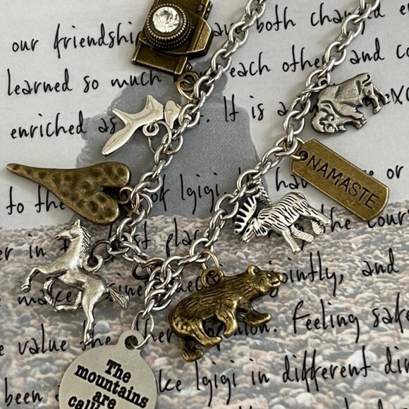 ARTISAN CRAFTED "The Mountains are Calling" Nine Charm Necklace is NWOT! - Picture 4 of 7
